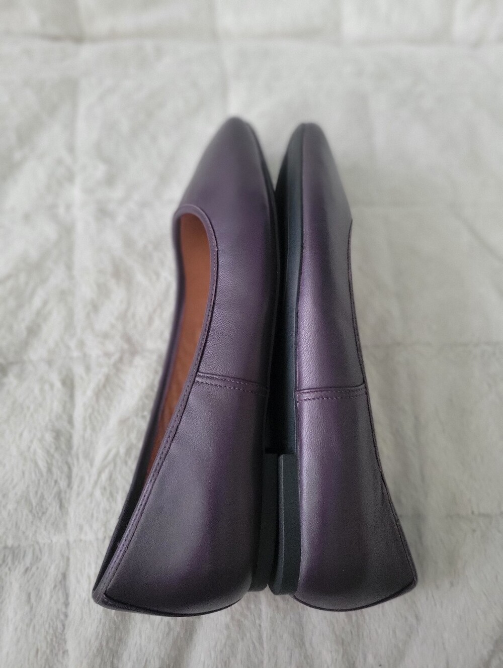 Vionic Women's Square-Toe Ballet Flats in Purple - Picture 7 of 9
